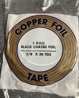 3/8″ Copper Foil Tape BLACK BACK – 36 yards – EDCO
