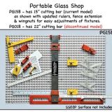 Morton Portable Glass Shop PG15B – fits a Waffle Grid style Surface – For Cutting Strips, Diamonds, Squares and Other Geometric Shapes (surface not indluded)