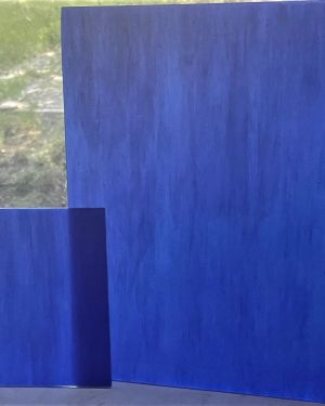 OPAL DARK BLUE WISPY ~ STAINED GLASS 2 sheets each 6 x 8 inch