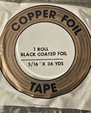 5/16″ Copper Foil Tape BLACK BACK – 36 yards – EDCO