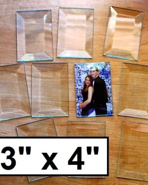 3″ x 4″ Clear Bevel Rectangle (3 inch x 4 inch)