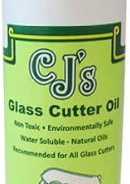 CUTTING OIL by CJ’s – Stained Glass Cutting Oil For all Glass Cutters Non Toxic 8 ounces