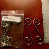 6 pack Metal Curly Q’s 14 gauge 2-5/16 x 3/4″ Curled Tinned copper Wire p/n Q5