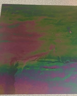 BLACK IRIDESCENT Solid p/n GLS K1009IR STAINED GLASS 2 sheets each 6 x 8 inch