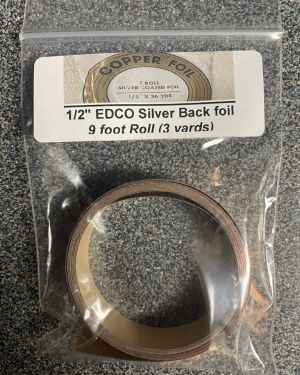 1/2″ Copper Foil Tape SILVER BACK – 9 feet of –  EDCO