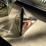 Project Kit: 5″ 3D Triangle Pyramid Cube – (4) 5 Inch Clear Glass Triangle Bevels