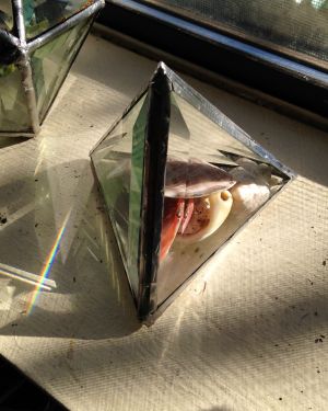Project Kit: 4″ 3D Triangle Pyramid Cube – (4) 4 Inch Clear Glass Triangle Bevels