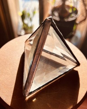 Project Kit: 3″ 3D Triangle Pyramid Cube – (4) 3 Inch Clear Glass Triangle Bevels